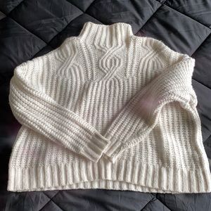 White cropped sweater